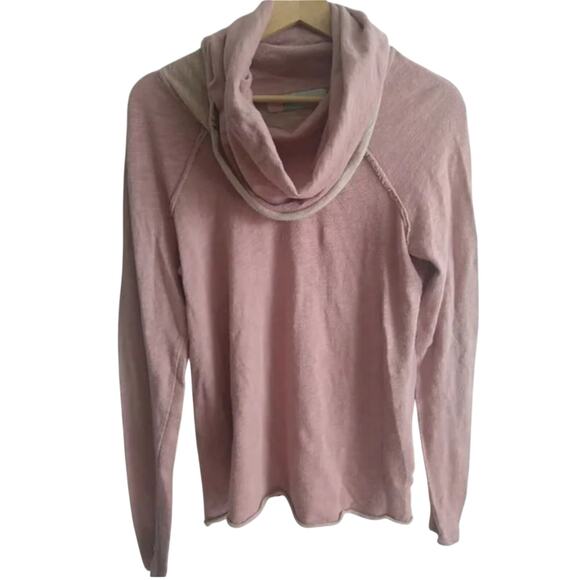 Free People Beach Coocon Cowl Neck Dusty Rose Pink Sweater, Size S, New w/o Tag - Picture 5 of 5